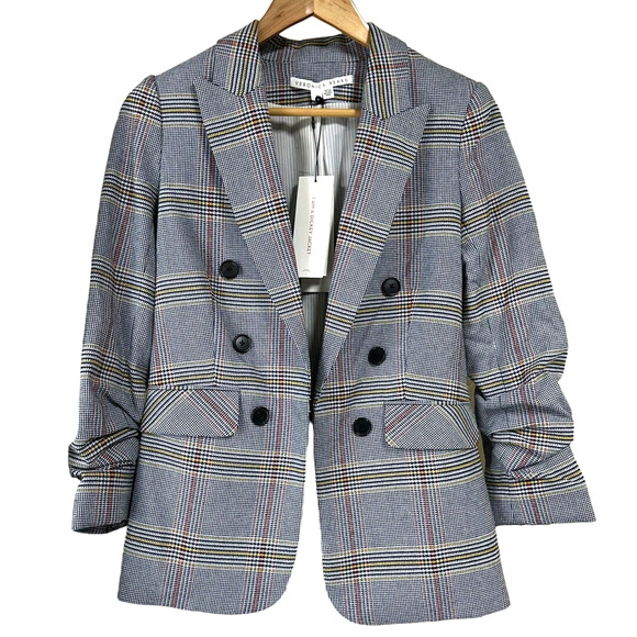 Veronica Beard NWT Multi Glenn Beacon Dickey Plaid Blazer Jacket Women's Size 12 - Picture 2 of 10